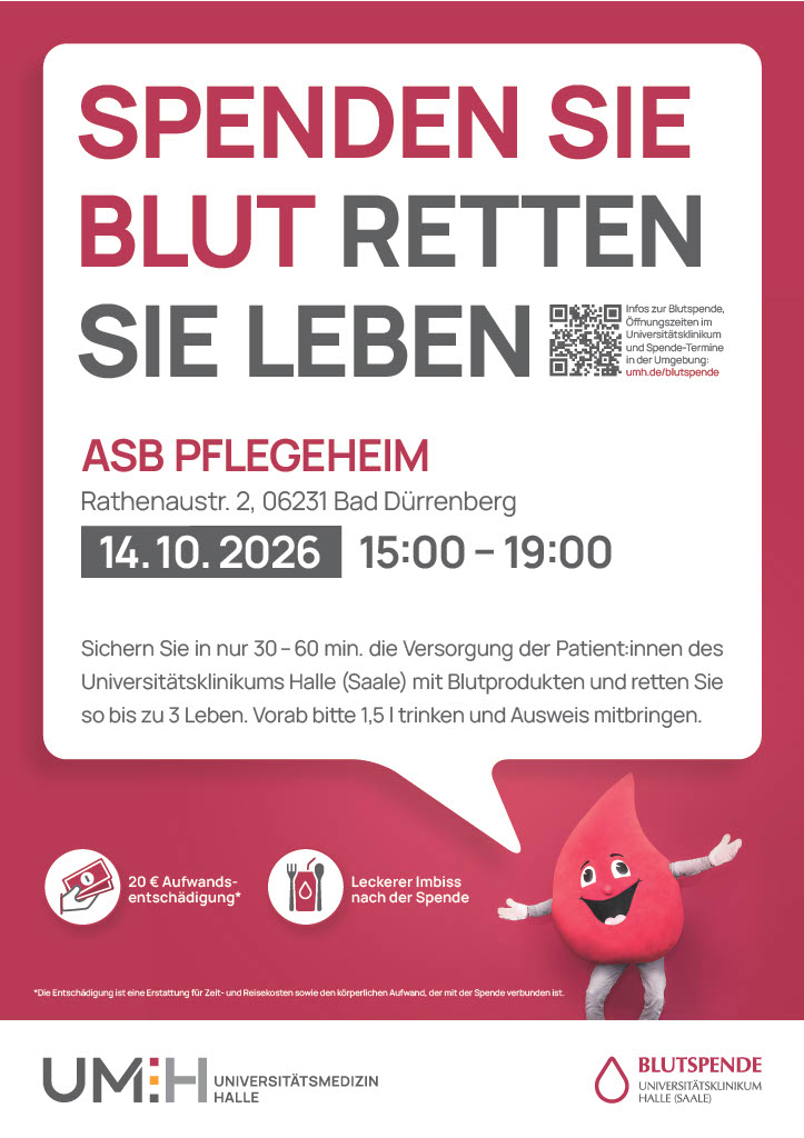 Blutspende Termin: 14.10.2026